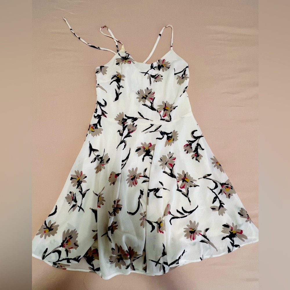 Tea N Rose  Lace Up Floral Dress Size S